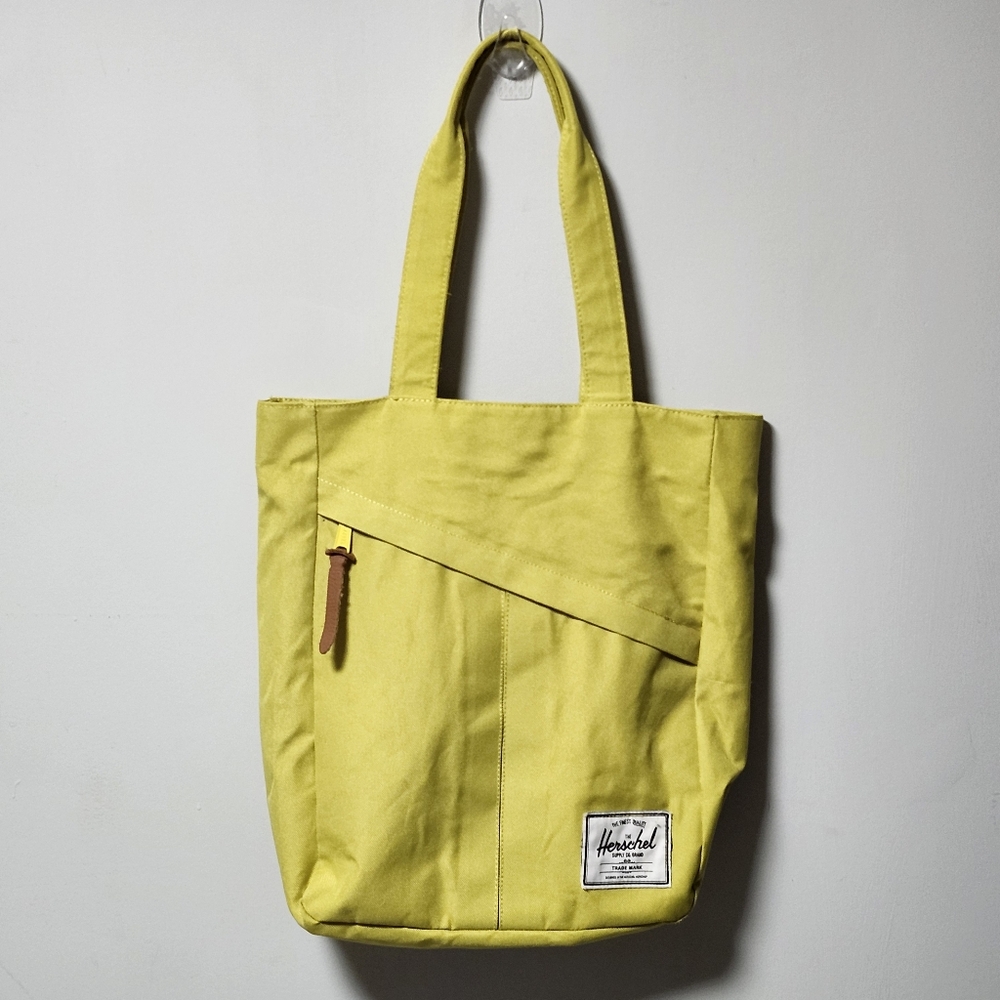 VTG Herschel Canvas Yellow Tote Bag Lined M L